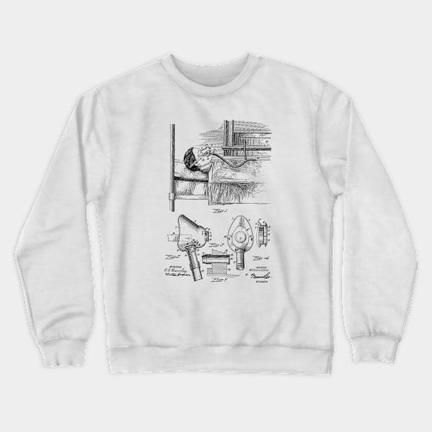 Respirator Mask Vintage Patent Hand Drawing Crewneck Sweatshirt by skstring